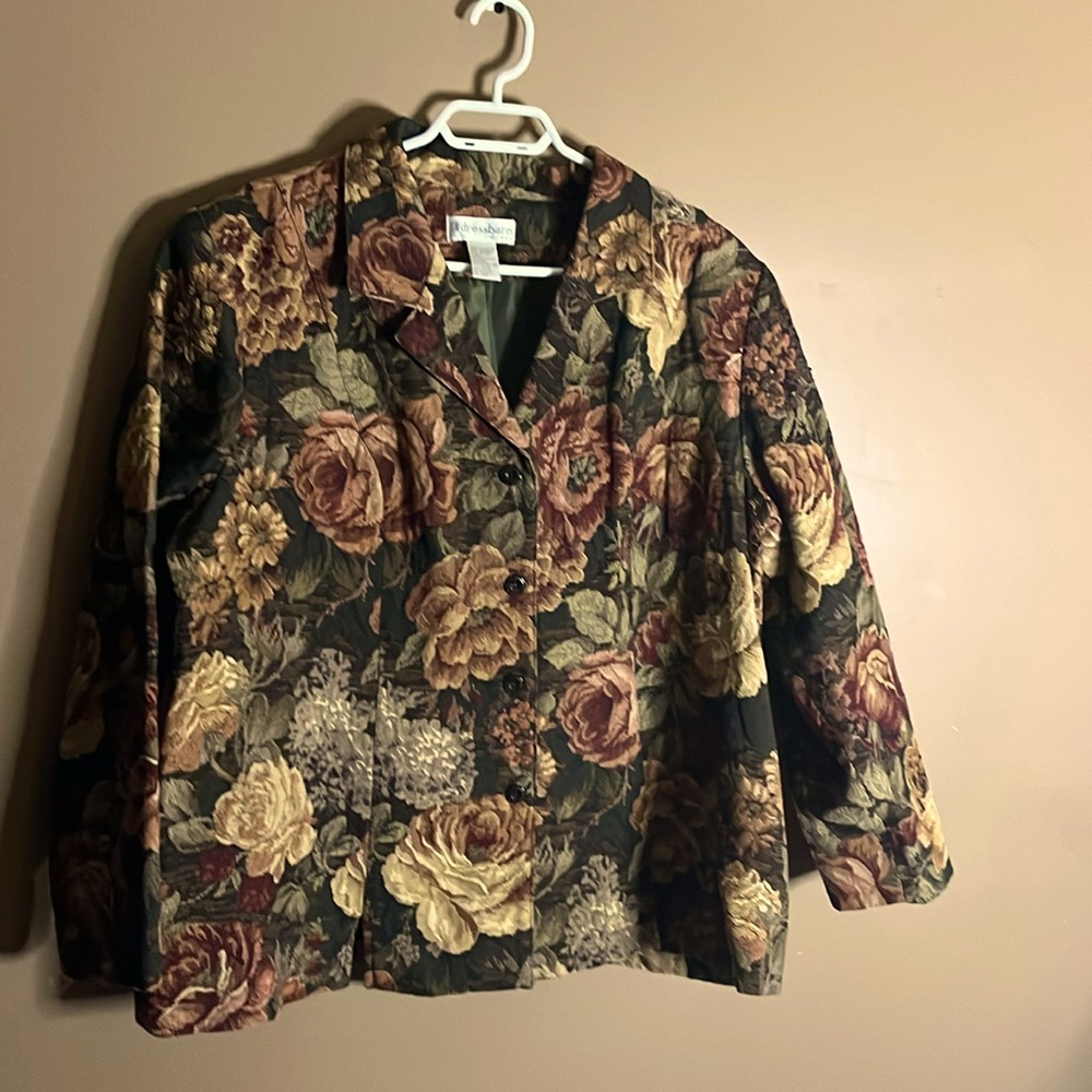 😄Floral blazer plus size